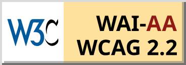 遵守2A级无障碍图示，万维网联盟（W3C）- 无障碍网页倡议（WAI） Web Content Accessibility Guidelines 2.2