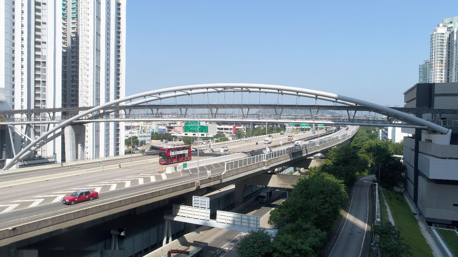 Footbridge construction completed