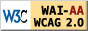 WCAG 2.0 at Level AA.
