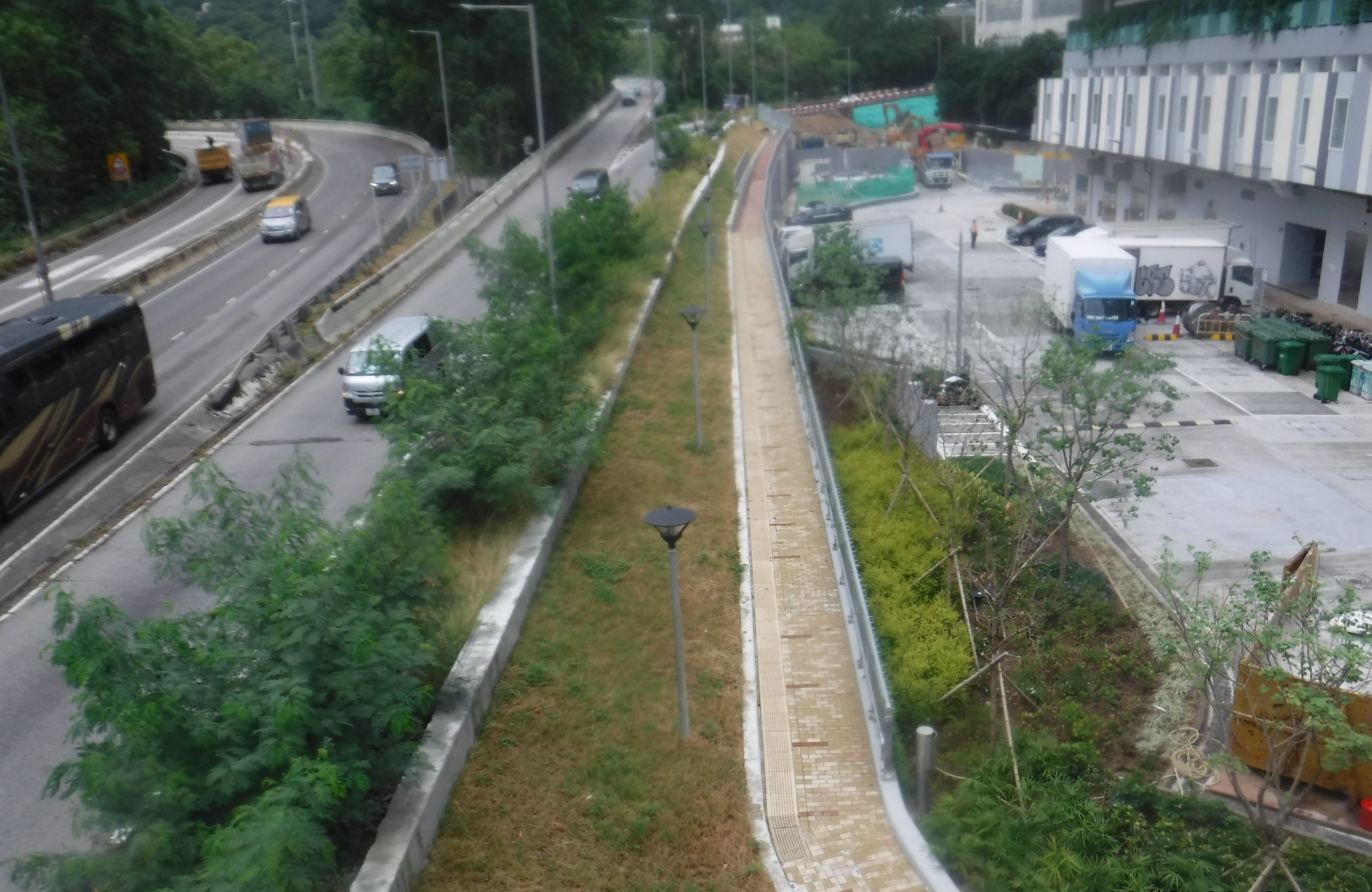 Hydroseeding at slope in public housing
                                    development at Ching Hung Road 1