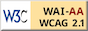 遵守2A級無障礙圖示，萬維網聯盟（W3C）- 無障礙網頁倡議（WAI） Web Content Accessibility Guidelines 2.1