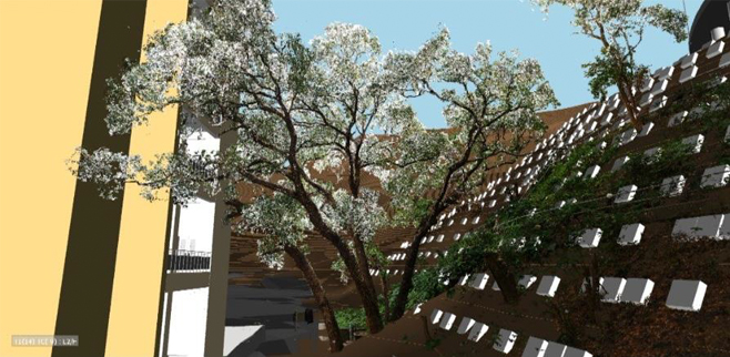 Integrated use of BIM and reality capture for tree preservation studies (before)