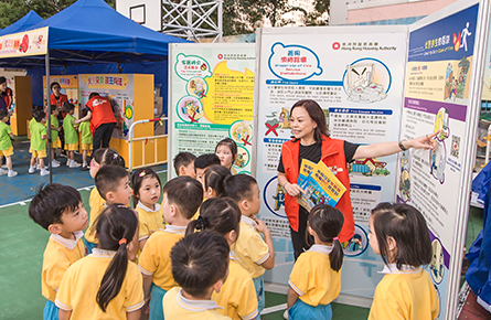 Estate Fire Safety Fun Fairs held in PRH estates to educate the children about fire safety