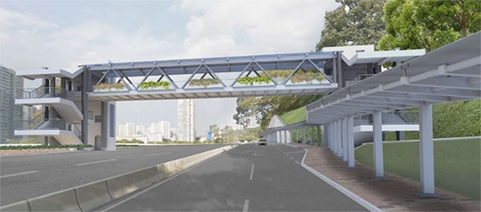 Proposed footbridge to connect the public housing estates across Pok Fu Lam Road after consulting relevant stakeholders