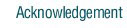 Acknowledgement