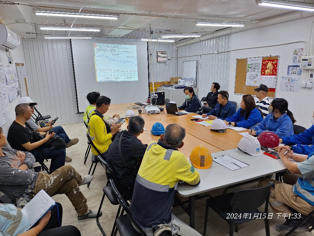 Lunchtime's Safety Talk at Chiu Shun Road TKO on 15/1/2024